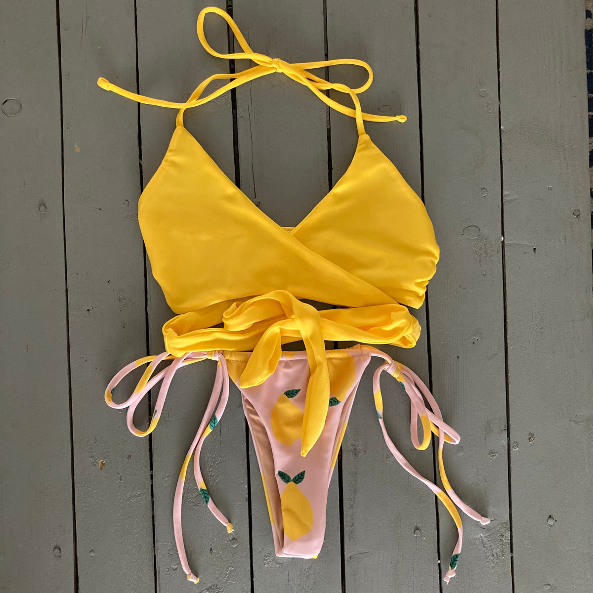 Classic Thong Bikini SET - Yellow - ShopperBoard