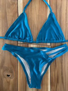 Dark Teal One-Sided 3 String Bikini Bottom