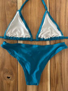 Dark Teal One-Sided 3 String Bikini Bottom