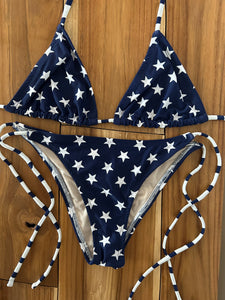 Stars and Stripes Triangle Bikini Top