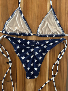 Stars and Stripes Triangle Bikini Top