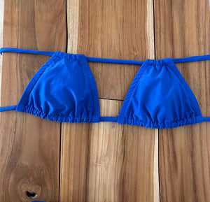 Royal Blue Double String Triangle Bikini Top