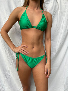 Bright Green 2 String Triangle Bikini Top