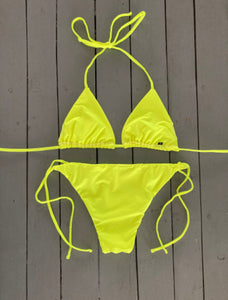 Fluorescent Yellow Spaghetti Bikini Bottom