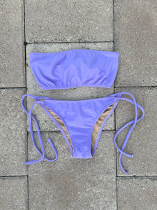 Lavender Adjustable Bandeau Bikini Top